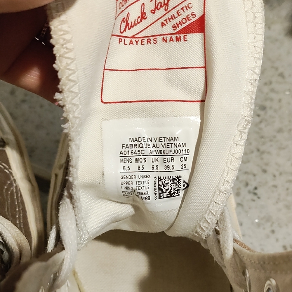 Converse High-Tops in Brown and Cream - Picture 9 of 10